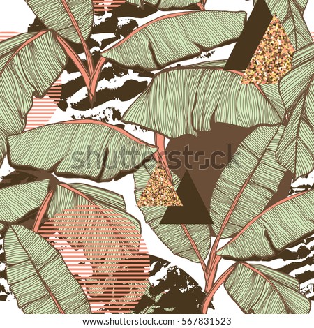Tropical print with slogan and number in vector Tropical print with slogan and number in vector