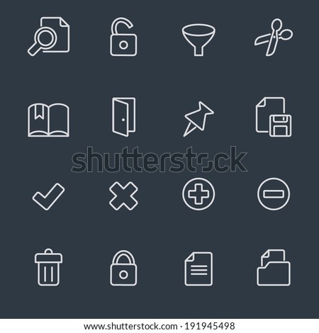 Filter icon set