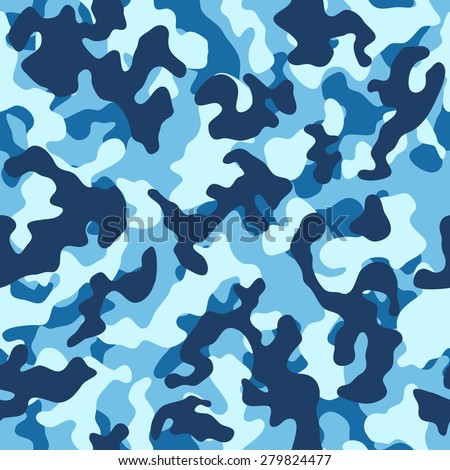 Behang Camouflage stock vector vector illustration of sea water camouflage seamless pattern 279824477 - Behang Camouflage