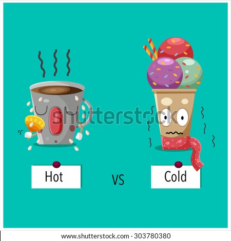 Stock Images similar to ID 95926168 - cartoon kid in hot and cold...