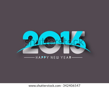 Happy new year 2015 and 2016 Text Design - stock vector Happy new year 2015 and 2016 Text Design - stock vector