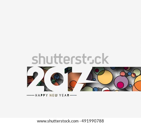 Happy new year 2017 Vector Design Background