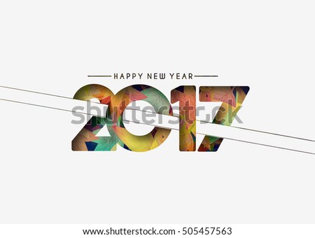 Happy new year 2017 - New Year Holiday design elements for holiday cards, for decorations Vector Illustration background Happy new year 2017 - New Year Holiday design elements for holiday cards, for decorations Vector Illustration background