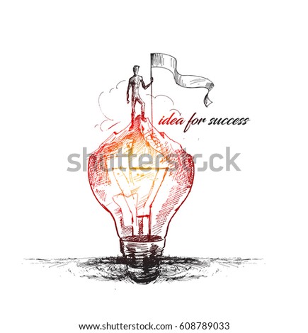 idea for success. Hand Drawn Vector Background. idea for success. Hand Drawn Vector Background.