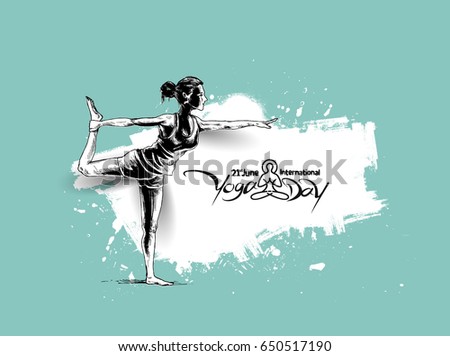 21st june international yoga day, vector illustration. 21st june international yoga day, vector illustration.