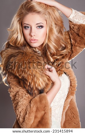Latvian Woman Winter Coat Portrait 38