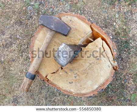 sledgehammer and wedge