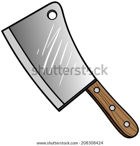 Meat Cleaver - stock vector