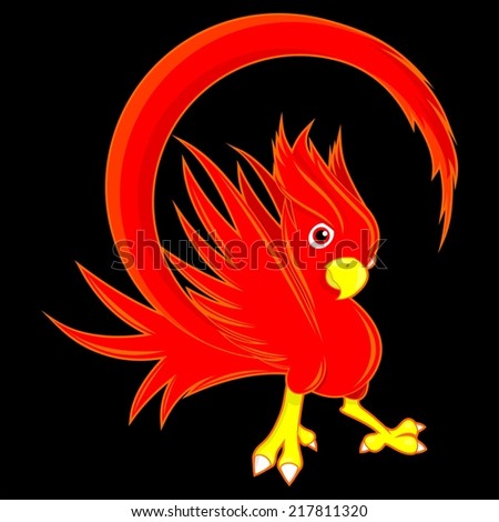Stock Images similar to ID 96610012 - phoenix bird engraving vector