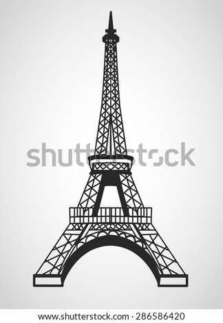 Eiffel Tower Paris Vector Illustration Eps Stock Vector 106283078 