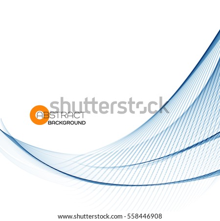 Vector Abstract color blue wave design element. Business or science background Vector Abstract color blue wave design element. Business or science background