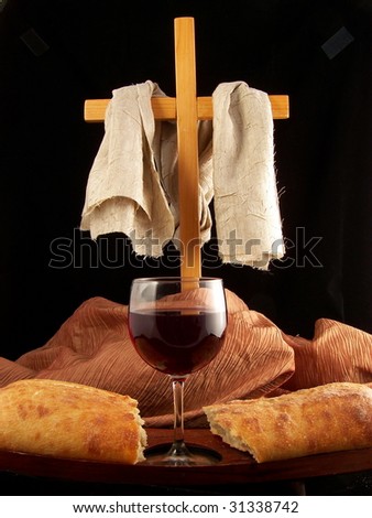 Cross Bread Wine Communion Stock Photo 31338742 - Shutterstock