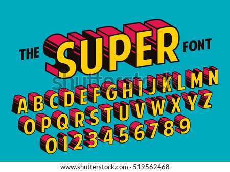 Vector of stylized retro font and alphabet Vector of stylized retro font and alphabet