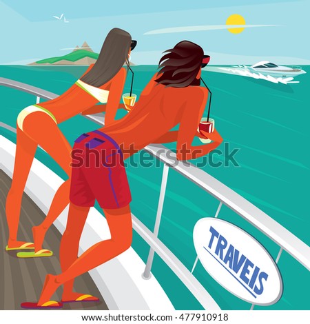 http://thumb1.shutterstock.com/display_pic_with_logo/2584126/477910918/stock-vector-tanned-young-couple-drinking-cocktails-leaning-on-the-railing-on-the-deck-and-admiring-on-floating-477910918.jpg
