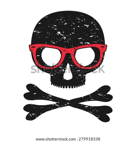 Skull With Glasses Stock Images Royalty Free Images Vectors