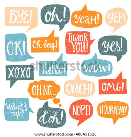 Seamless Pattern Speech Bubbles Word Hello Stock Vector 136006814 ...