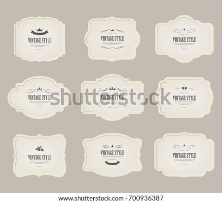 set of vintage label and old fashion classic design. illustration vector. set of vintage label and old fashion classic design. illustration vector.