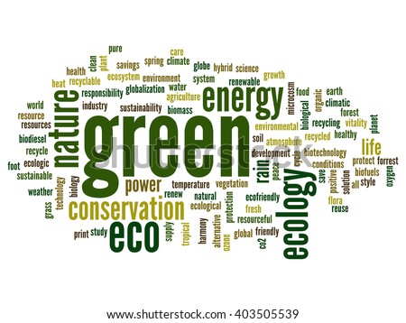 Concept Conceptual Abstract Green Ecology Conservation Stock