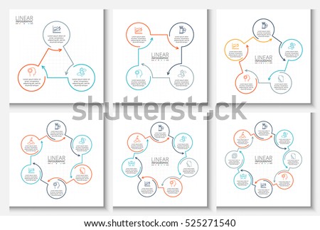 Thin line flat elements for infographic. Template for diagram, graph, presentation and chart. Business concept with 3, 4, 5, 6, 7 and 8 options, parts, steps or processes. Data visualization. Thin line flat elements for infographic. Template for diagram, graph, presentation and chart. Business concept with 3, 4, 5, 6, 7 and 8 options, parts, steps or processes. Data visualization.