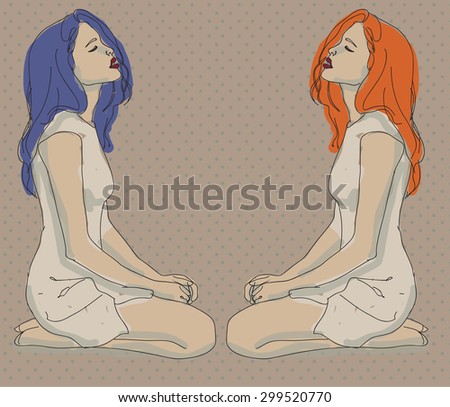 [Image: stock-vector-two-young-girls-on-her-knee...520770.jpg]