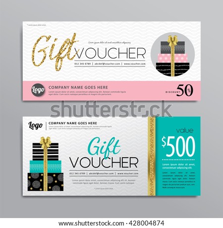Gift voucher - stock vector Gift voucher - stock vector