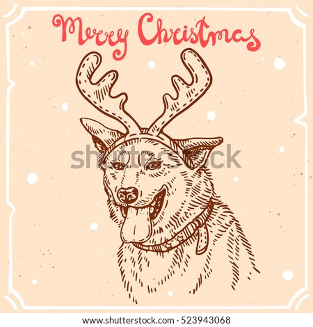 Cartoon Deer Vector Character Illustration Isolated Stock Vector