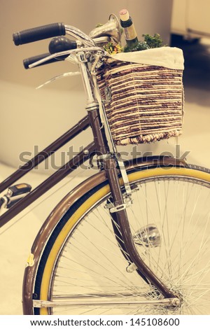 vintage bike with basket for sale