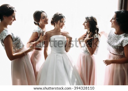 http://thumb1.shutterstock.com/display_pic_with_logo/2988610/394328110/stock-photo-beautiful-bride-bridesmaids-posing-near-window-wedding-preparation-394328110.jpg