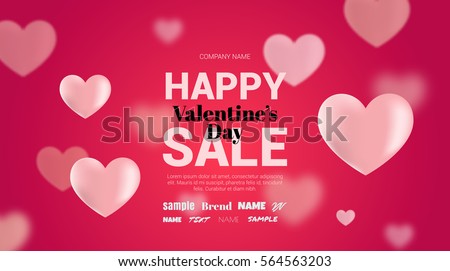 Modern flyer with text happy valentine's day. The flyer can be used in mailings, magazine promotions. There is a place text. Modern flyer with text happy valentine's day. The flyer can be used in mailings, magazine promotions. There is a place text.
