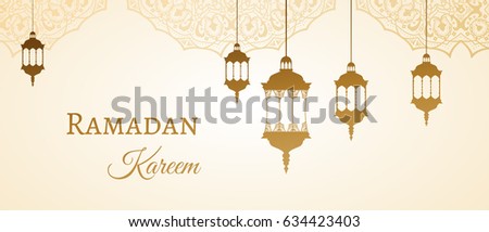 Ramadan Kareem gold greeting background template arabic design patterns and lanterns, arabic lamp for promotion banner, ads, flyers, invitation, posters, brochure, discount, sale offers. Vector EPS 10 Ramadan Kareem gold greeting background template arabic design patterns and lanterns, arabic lamp for promotion banner, ads, flyers, invitation, posters, brochure, discount, sale offers. Vector EPS 10