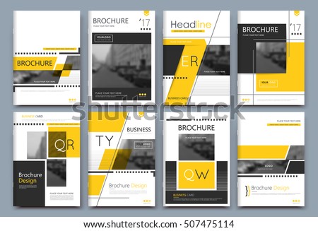 Abstract composition. White a4 brochure cover design. Info banner frame. Text font. Title sheet model set. Modern vector front page. Brand logo texture. Yellow color figures image icon. Ad flyer fiber Abstract composition. White a4 brochure cover design. Info banner frame. Text font. Title sheet model set. Modern vector front page. Brand logo texture. Yellow color figures image icon. Ad flyer fiber