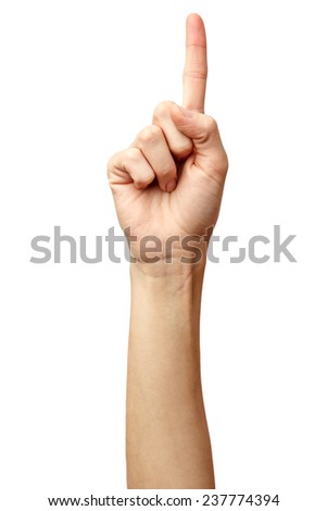 Woman Hand Showing Number One Index Stock Photo 79996915 - Shutterstock