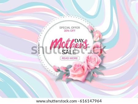 Mother's day sale background with beautiful pink roses on marble background. Vector illustration template banners. Wallpaper flyers, invitation, posters, brochure, voucher discount. Mother's day sale background with beautiful pink roses on marble background. Vector illustration template banners. Wallpaper flyers, invitation, posters, brochure, voucher discount.