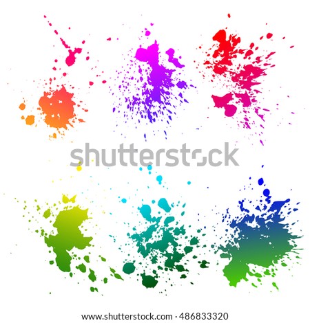 Vector Cmyk Ink Splashes Stock Vector 55357030 - Shutterstock