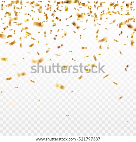 Stock vector illustration defocused gold confetti isolated on a transparent background. EPS 10 Stock vector illustration defocused gold confetti isolated on a transparent background. EPS 10