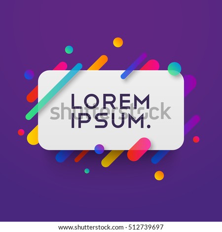 Vector background with paper card and abstract colorful shapes. Trendy neon lines and circles wallpaper in a modern material design style. Vector background with paper card and abstract colorful shapes. Trendy neon lines and circles wallpaper in a modern material design style.