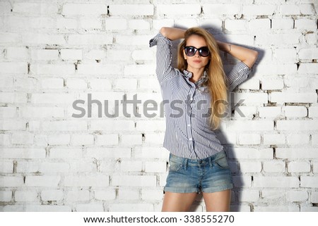 Beautiful hipster girl stock image. Image of fitness 