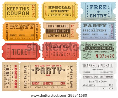 Vintage stock coupons