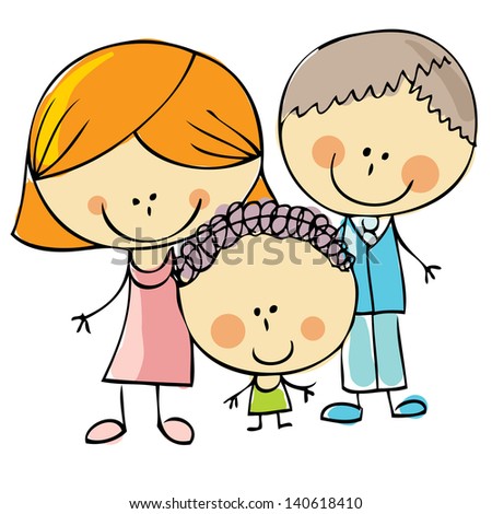 Cartoon family Stock Photos, Images, & Pictures | Shutterstock