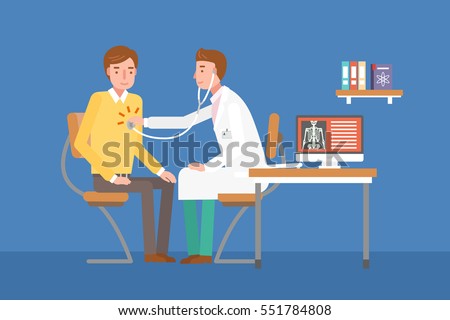 Doctor examining a patient. Doctor examining a patient.