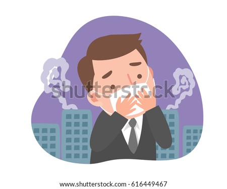 man with fine dust and a mask man with fine dust and a mask