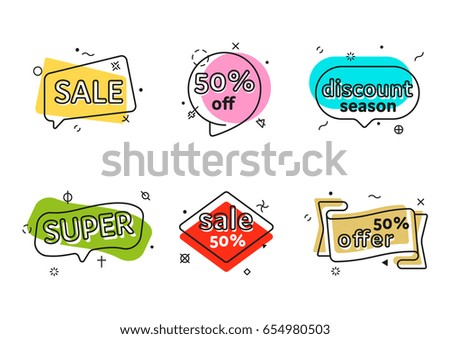 Promo banner geometric vector bubbles. Special offer sale red tag isolated vector trendy flat style. Discount offer price label, symbol for advertising campaign in retail, sale promo marketing. Promo banner geometric vector bubbles. Special offer sale red tag isolated vector trendy flat style. Discount offer price label, symbol for advertising campaign in retail, sale promo marketing.