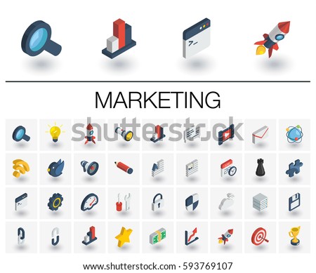 Isometric flat icon set. 3d vector colorful illustration with SEO symbols. Digital network, analytics, social media and market colorful pictogram Isolated on white Isometric flat icon set. 3d vector colorful illustration with SEO symbols. Digital network, analytics, social media and market colorful pictogram Isolated on white