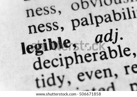 Legibility Stock Images, Royalty-free Images & Vectors 