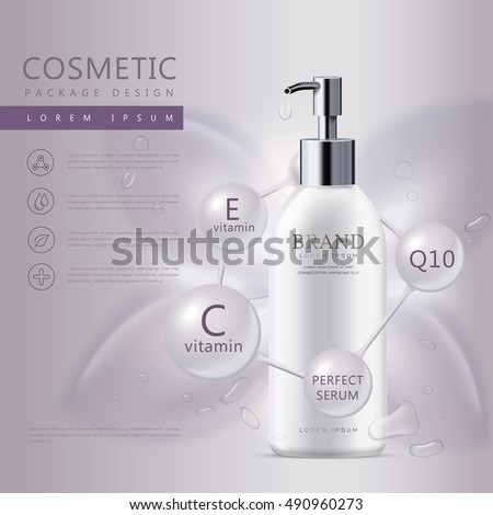 Cosmetic product poster, white liquid soap bottle with water drops isolated on purple background, 3D illustration Cosmetic product poster, white liquid soap bottle with water drops isolated on purple background, 3D illustration