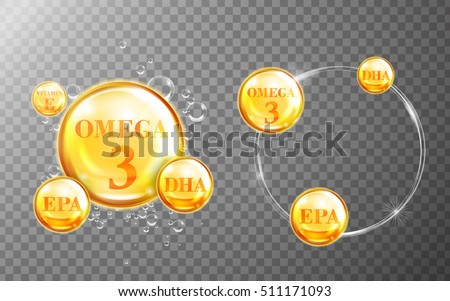 Shiny fish oil nutrition, omega 3, epa and dha for good health isolated on transparent background. 3D illustration. Shiny fish oil nutrition, omega 3, epa and dha for good health isolated on transparent background. 3D illustration.