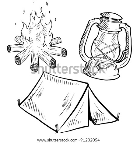 camping gear coloring pages - photo #34