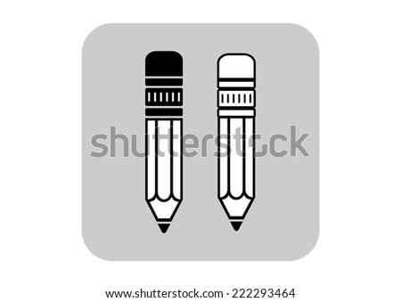 Pencil Icon Stock Vector 127873196 - Shutterstock