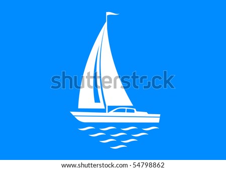 Stock Images similar to ID 58481173 - silhouette of sailboat vector...