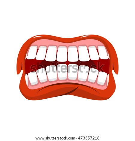 Illustration Cartoon Mouth Open Wide Eps Stock Vector 179678441